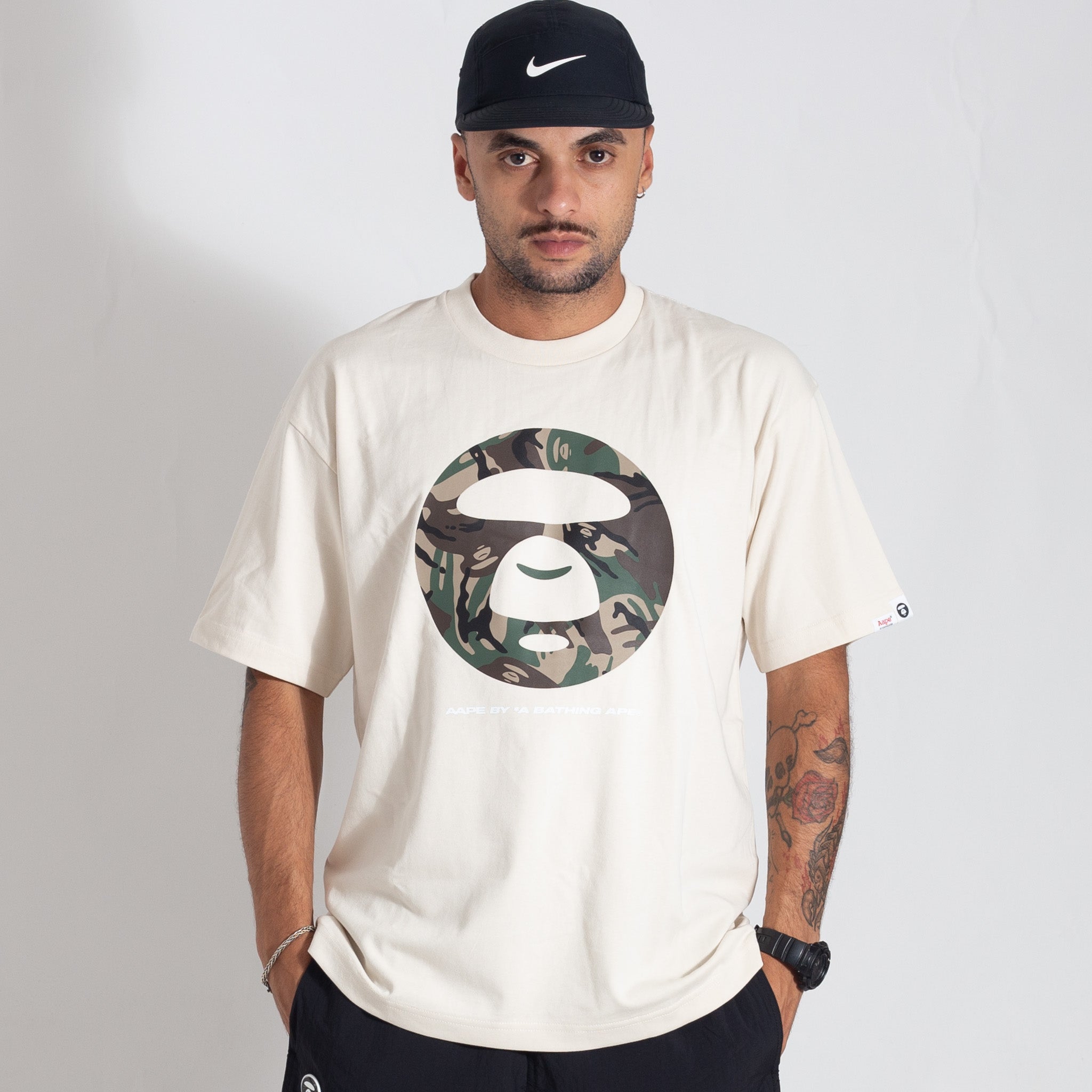 Camiseta Aape Woodland Camo Bege