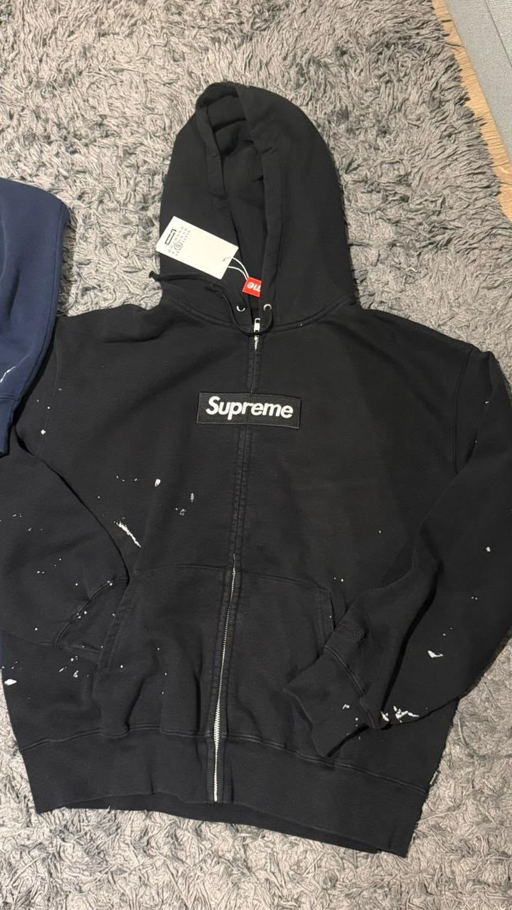 Moletom Box Logo Supreme X Maison Margiela MM6 Preto