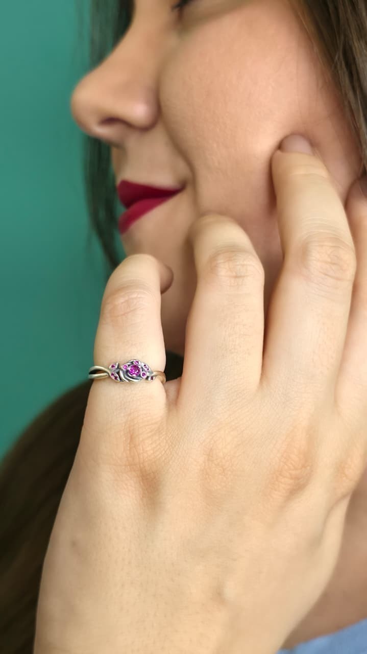 Anel Rosa Pand.