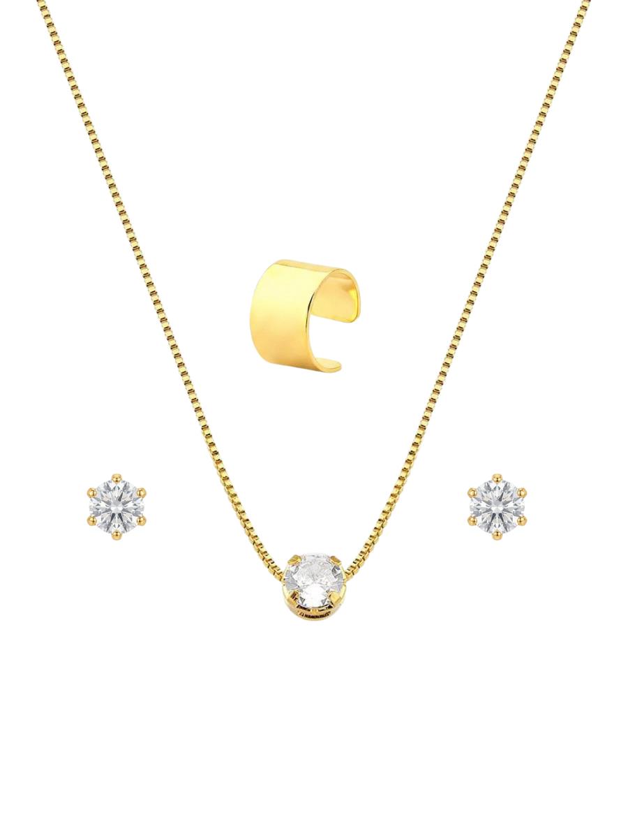 Mix Conjunto Ponto de Luz e Piercing Fake Liso
