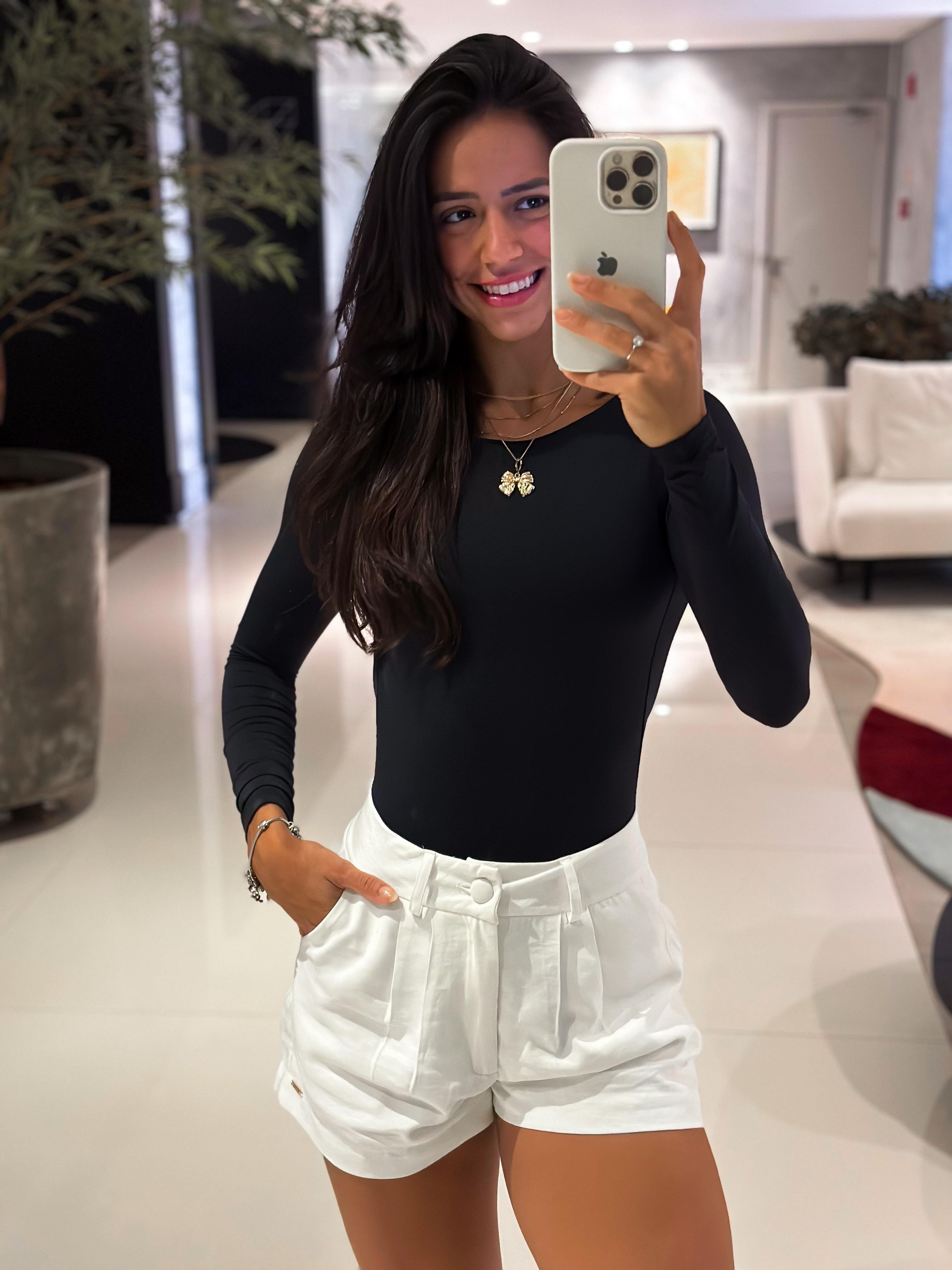 Body Costas Abertas Manga Longa