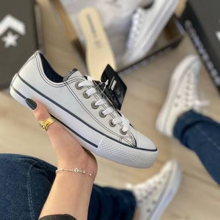All Star Branco Couro