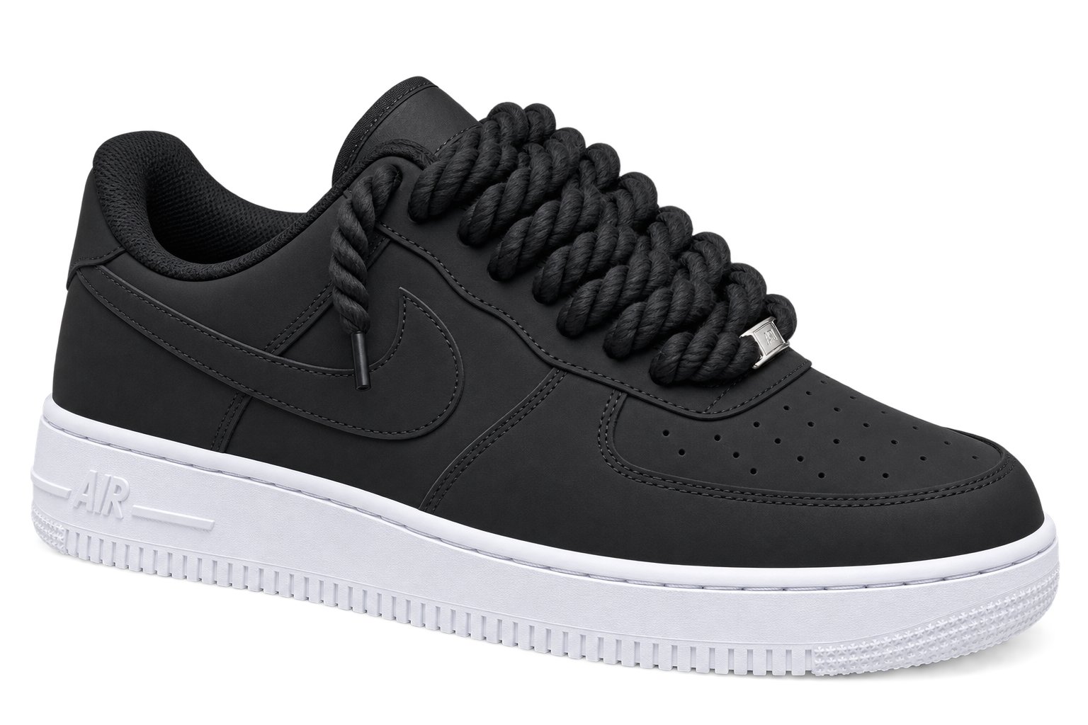 Nike Air Force 1 Low Black White Chunky Laces